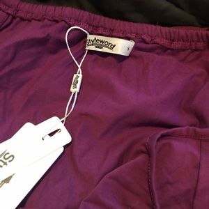 Purple off the shoulder ruffle dress